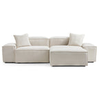 Canapé modulable Freedom beige avec pouf