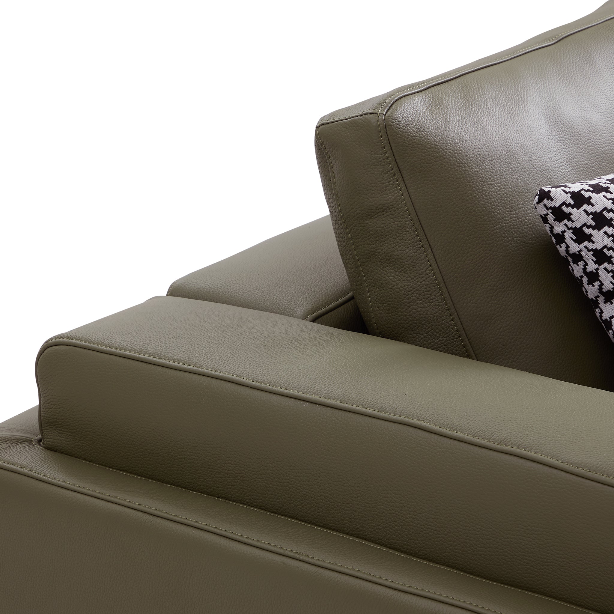 Canapé Olivia en cuir véritable pleine fleur