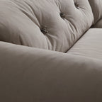 Canapé capitonné jaune beurre