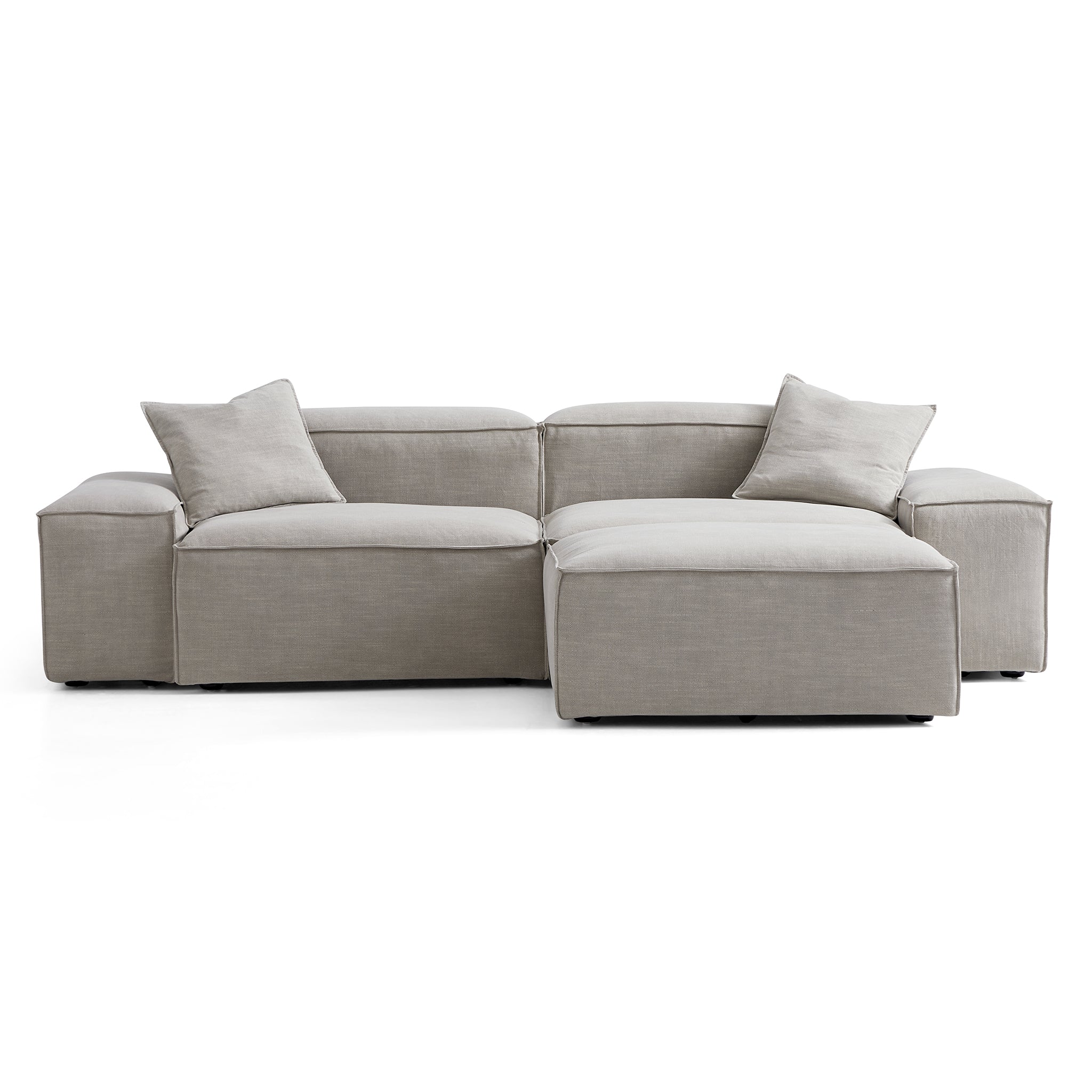 Canapé modulaire Freedom gris neuf avec pouf