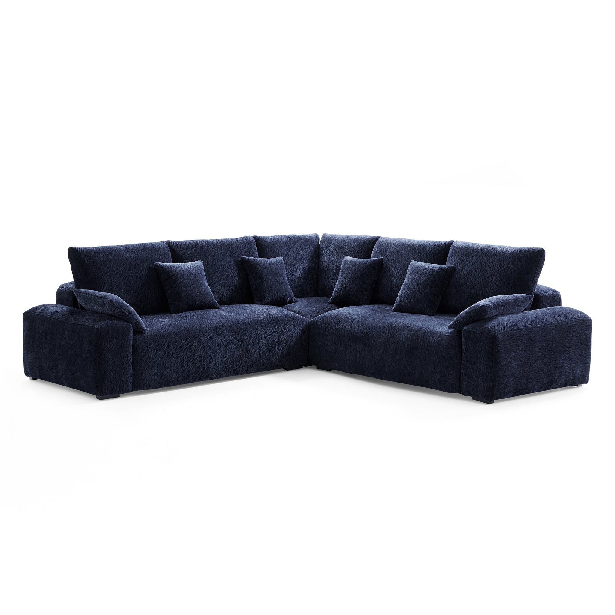 Le canapé d'angle bleu marine Empress