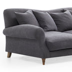 Canapé en tissu gris vintage Isabelle