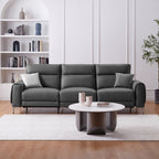 Canapé-lit inclinable électrique en cuir Louis Gray