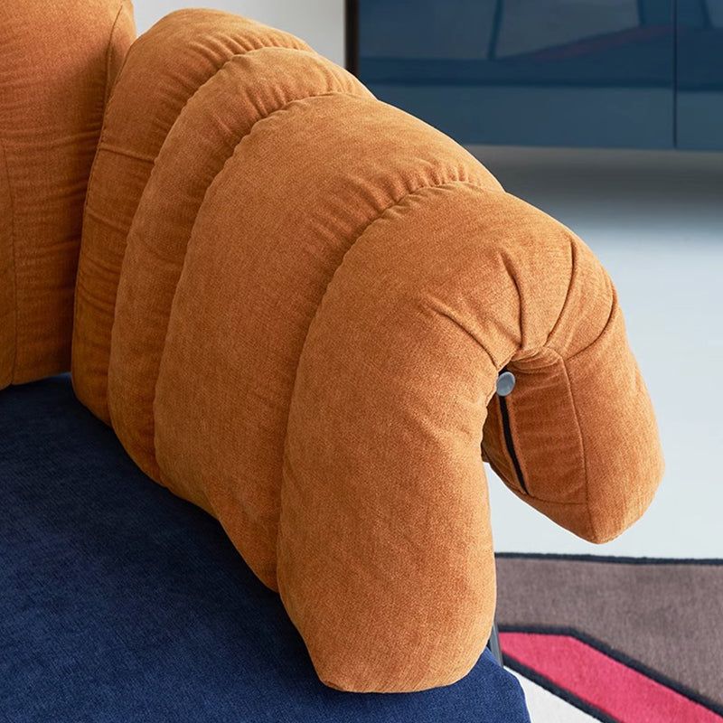 Fauteuil d'appoint en tissu roux Granchio