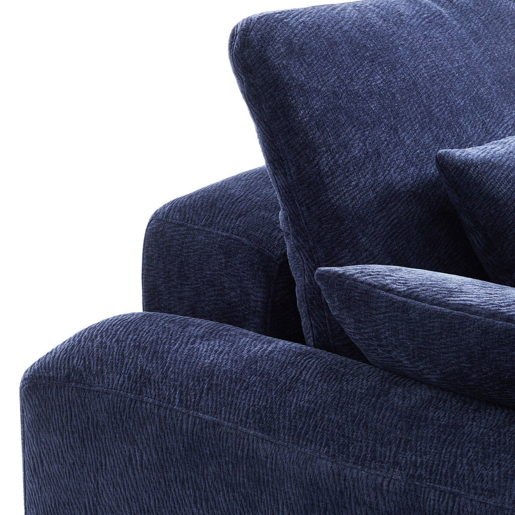 Le canapé d'angle en U bleu marine Empress