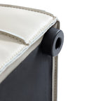 Pouf cube capitonné en cuir Monarch