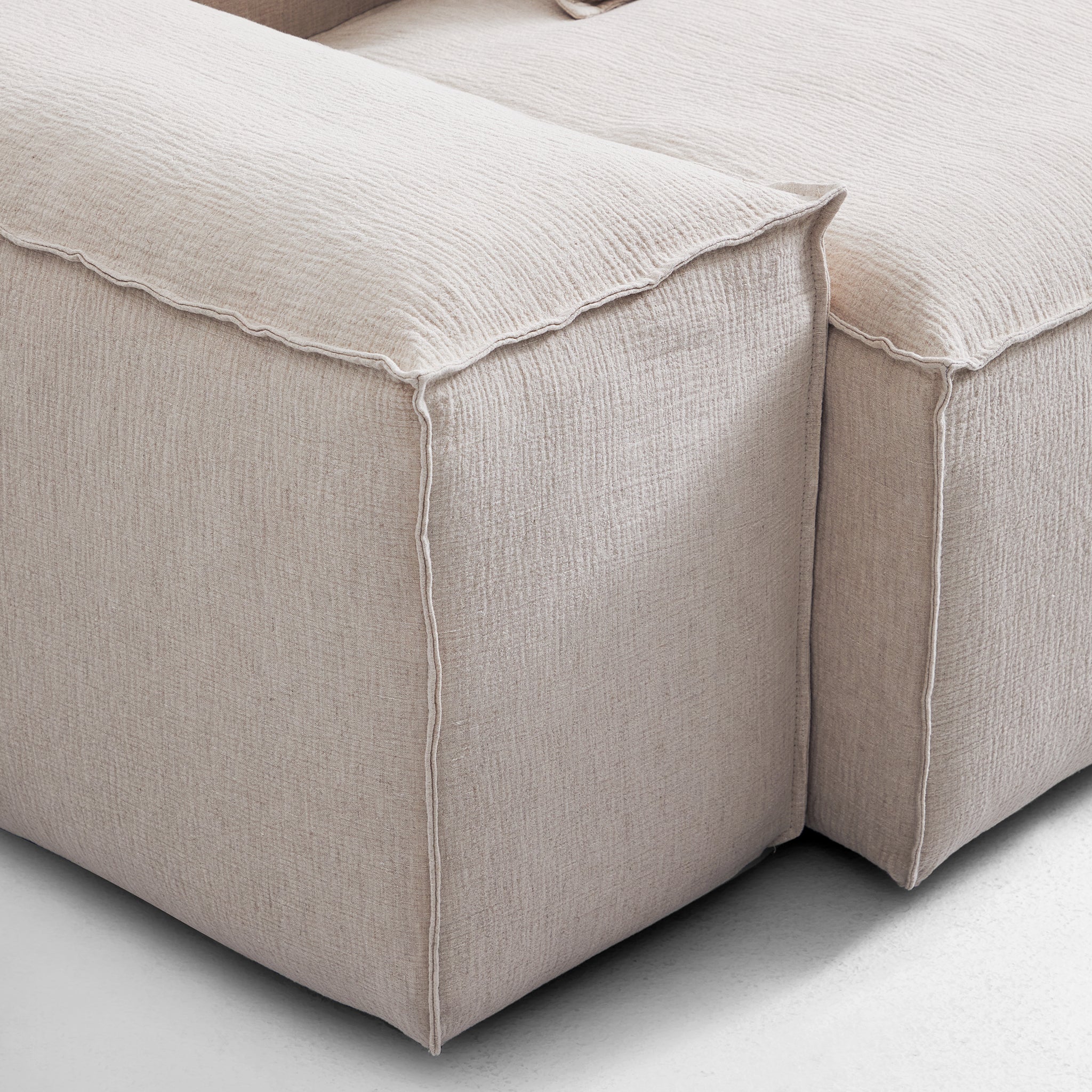 Canapé sectionnel blanc Freedom Modular en forme de U