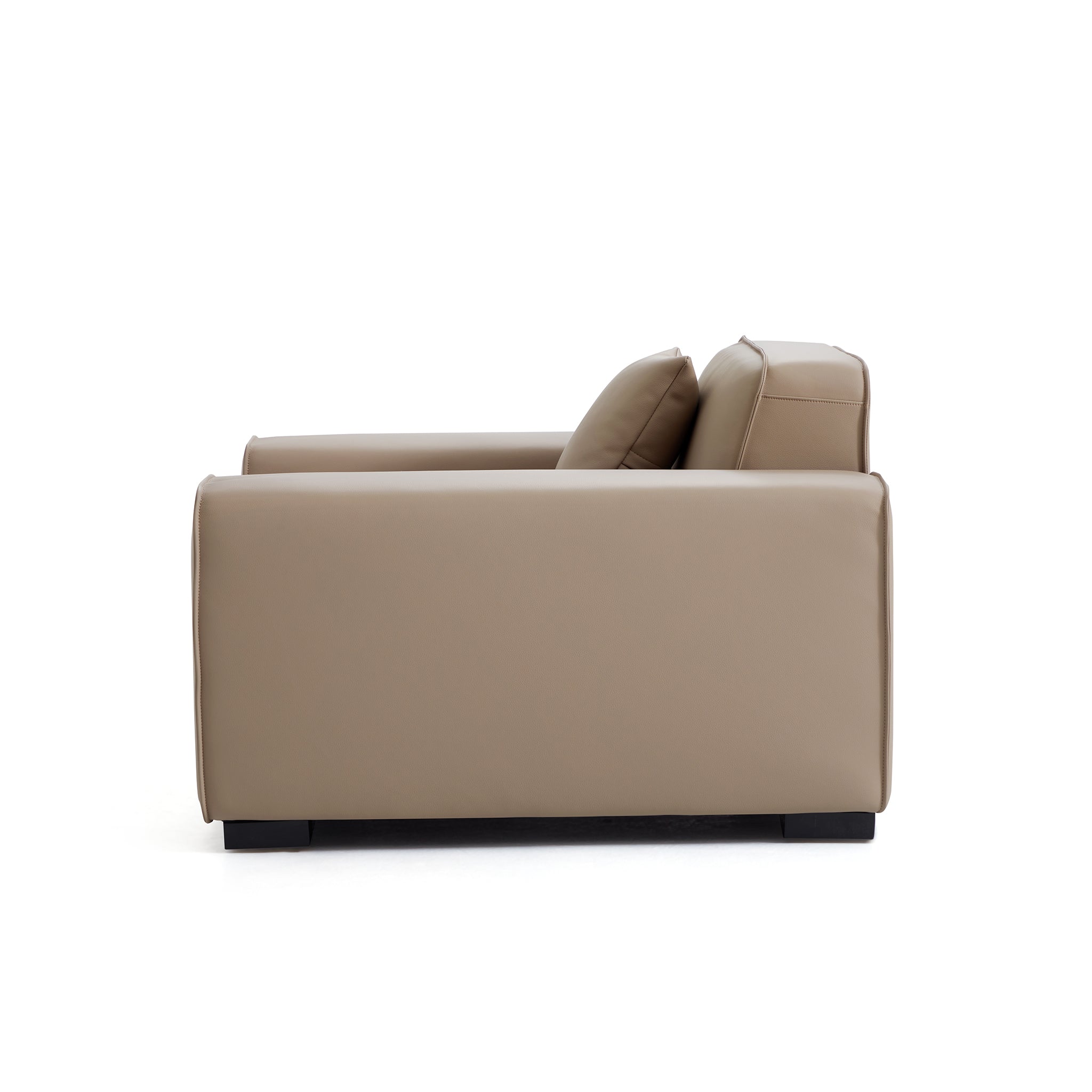 Fauteuil modulaire en cuir noir Domus
