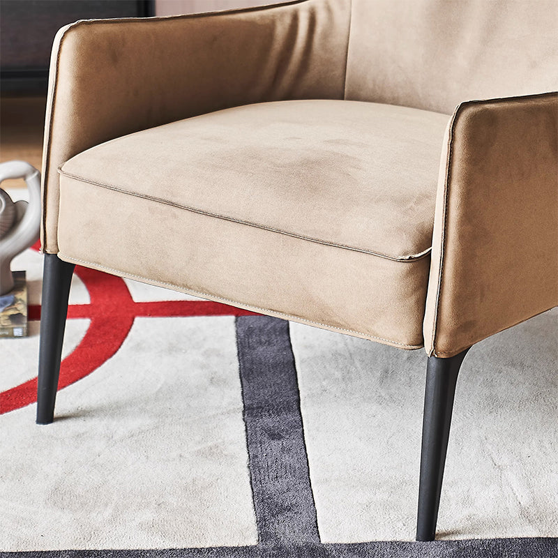 Fauteuil d'appoint Hippo Camel en daim