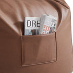 Pouf Litton en cuir gris