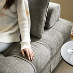 Canapé sectionnel modulaire gris Block