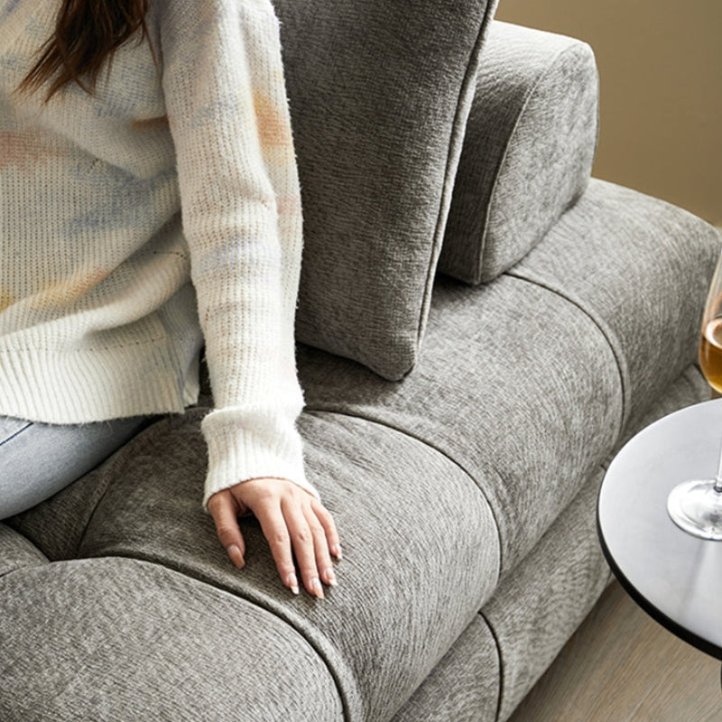 Canapé sectionnel modulaire gris Block