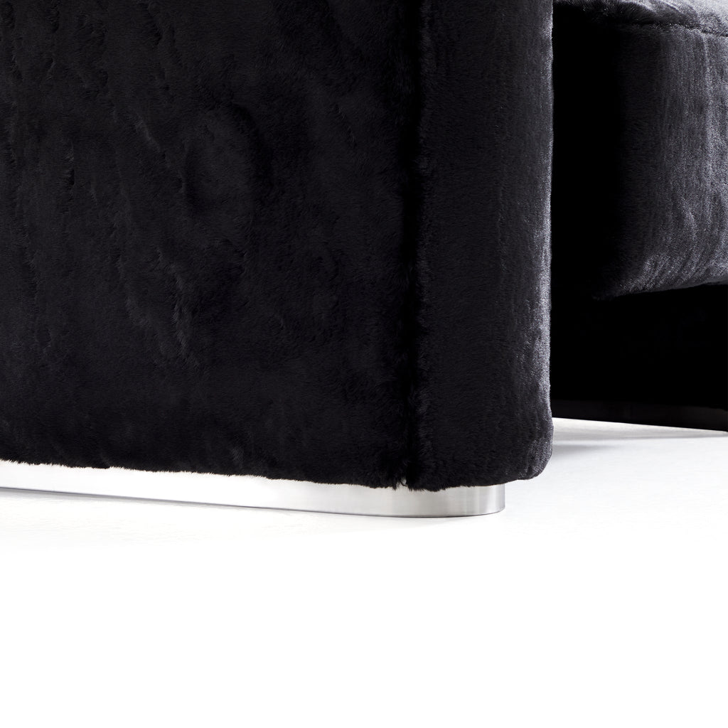 Fauteuil d'appoint en peluche Obsidian