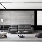 Canapé-lit inclinable électrique en cuir Louis