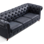 Canapé capitonné Chesterfield Durango en cuir pleine fleur