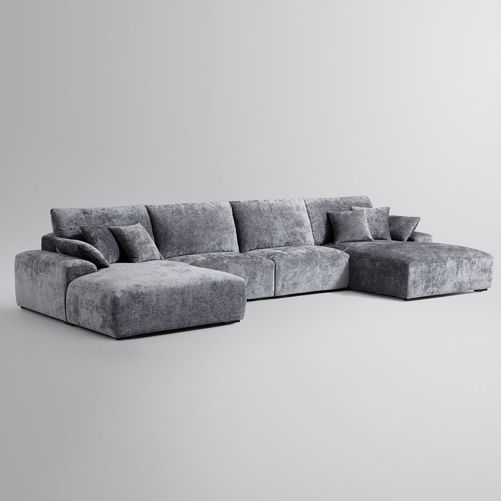 Le canapé sectionnel en U beige Empress