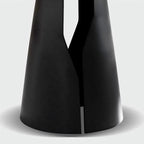 Table à manger ronde en bois et acier Lunaro