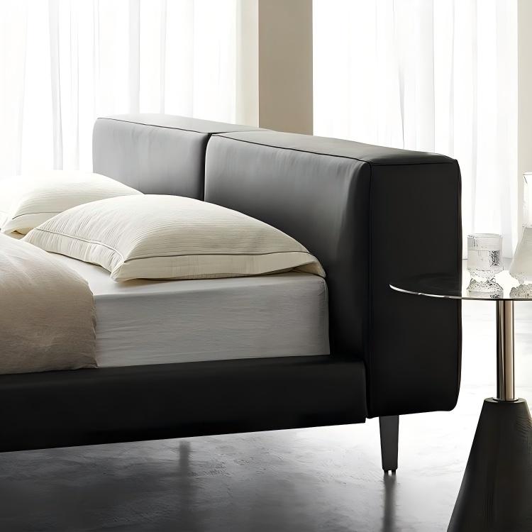 Lit en cuir Charcoal Toast