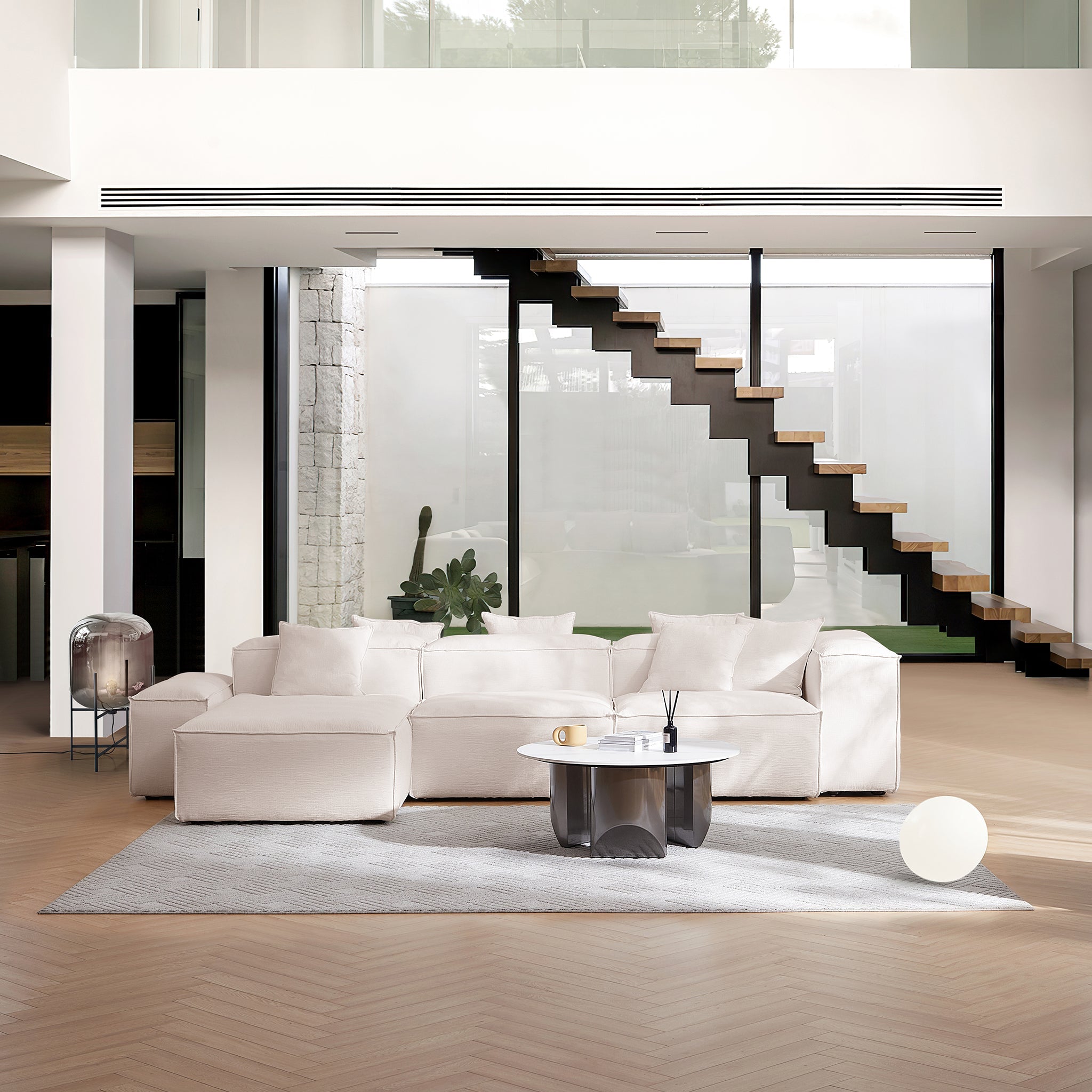 Canapé sectionnel double face Freedom Modular Gris