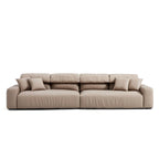 Canapé en cuir marron kaki