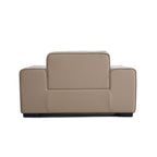 Fauteuil modulaire en cuir beige Domus