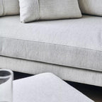 Canapé d'angle en tissu gris moderne Bel