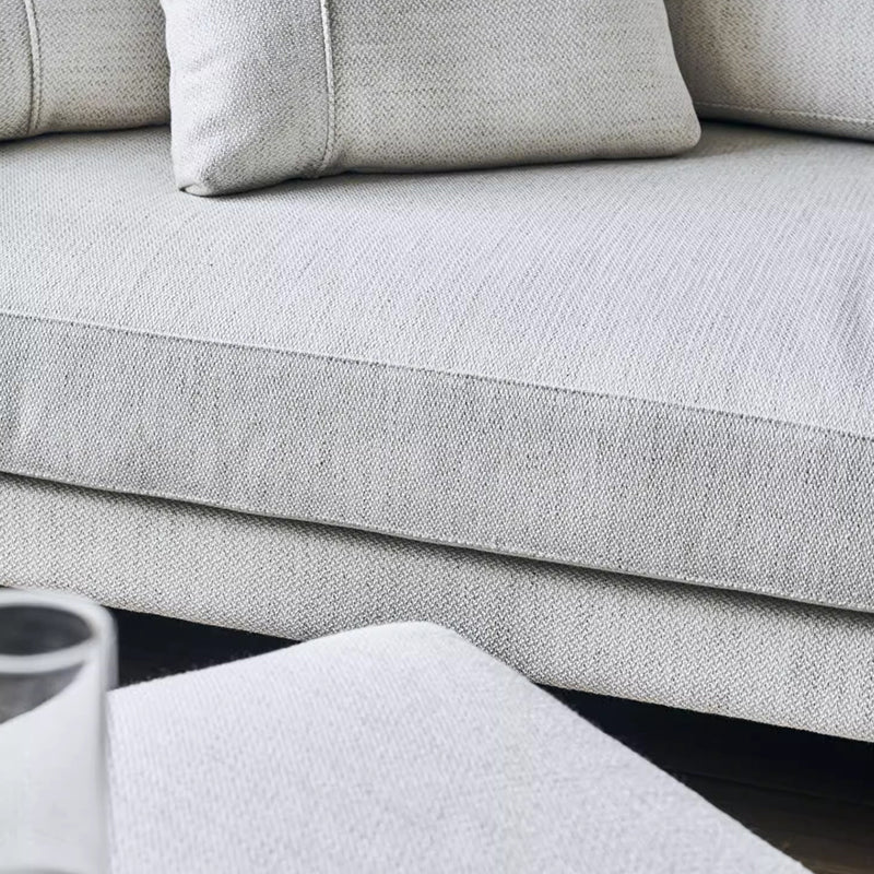 Canapé d'angle en tissu gris moderne Bel