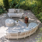 Ensemble de canapés sectionnels en osier incurvé pour l'extérieur Maui