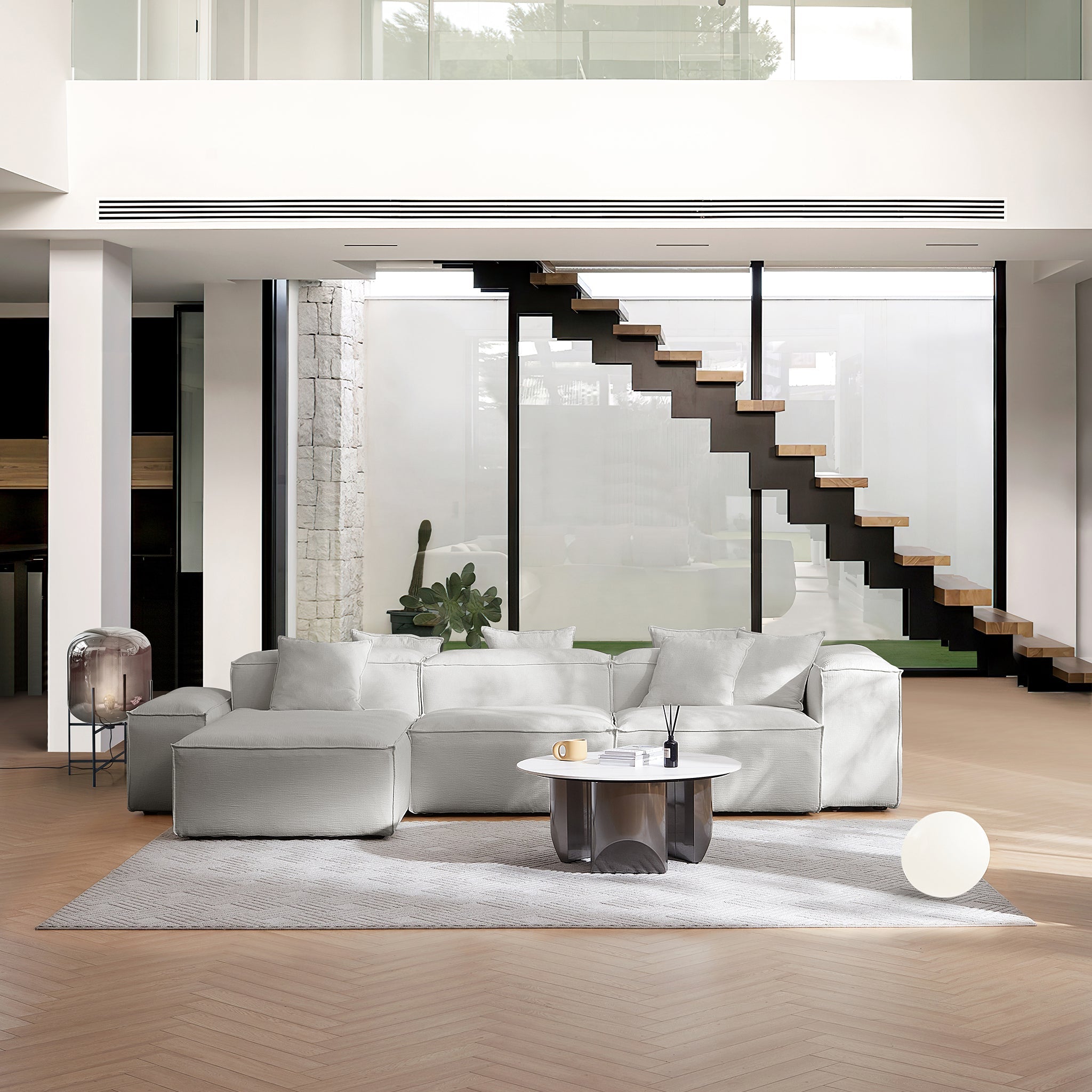 Canapé sectionnel double face Freedom Modular Gris