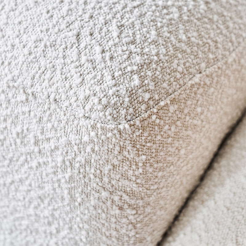 Chaise pivotante en tissu bouclé beige Calla