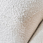 Chaise pivotante en tissu bouclé beige Calla