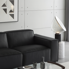 Canapé Kendall en cuir pleine fleur italien