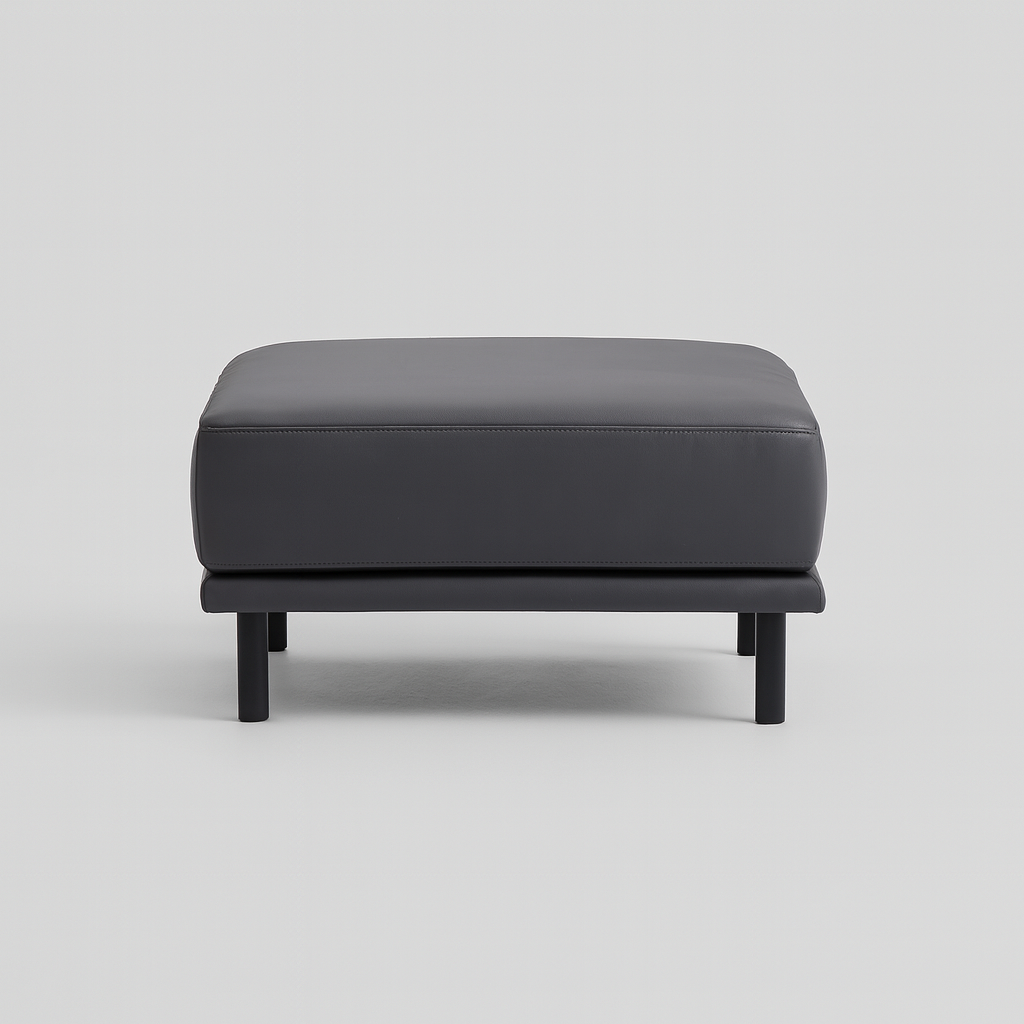 Canapé ottoman en cuir noble