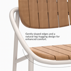 Ensemble de salle à manger d'extérieur Chloe pour 4 personnes avec table ronde en teck