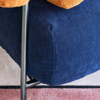 Fauteuil d'appoint en tissu roux Granchio