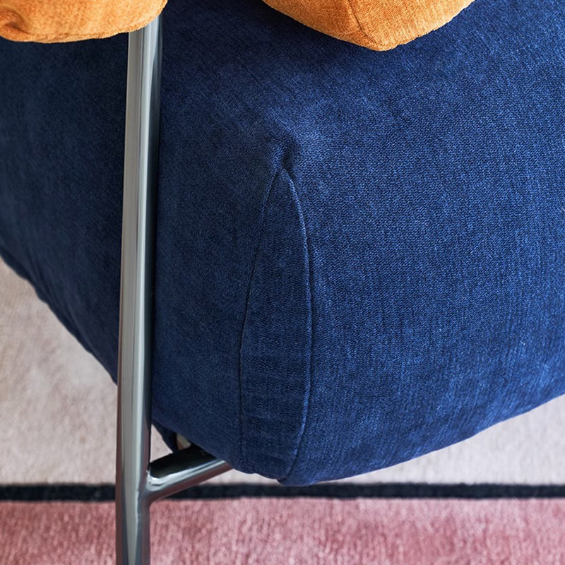 Fauteuil d'appoint en tissu roux Granchio