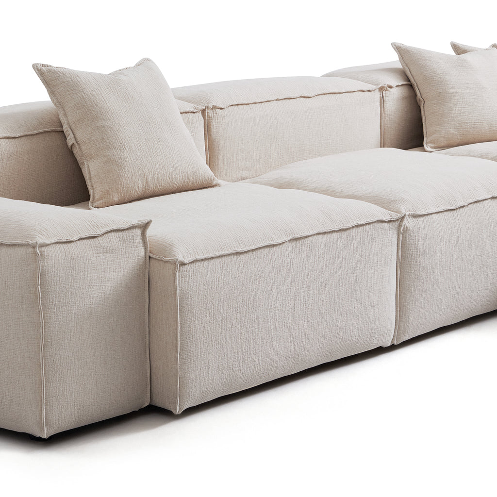 Canapé d'angle modulaire gris Freedom