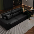 Canapé modulaire en cuir à dossier haut Domus