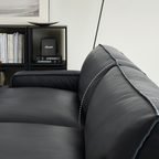 Canapé minimaliste en cuir pleine fleur Deacon