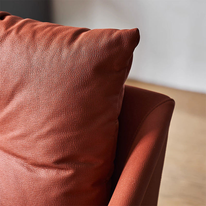 Fauteuil d'appoint pivotant en tissu rouge flamant rose