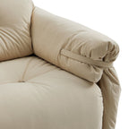 Canapé capitonné couleur beurre