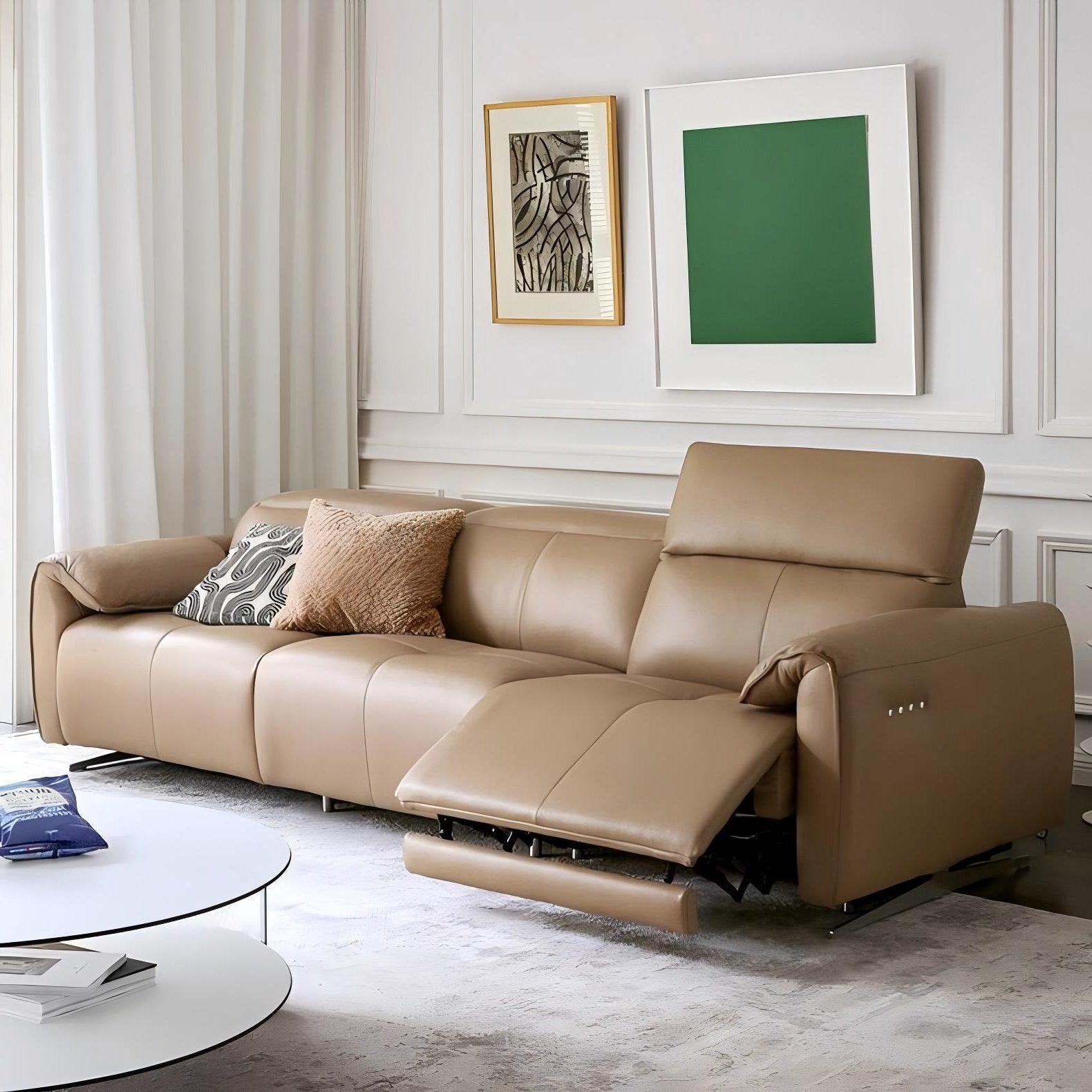 Canapé inclinable en cuir Armonia