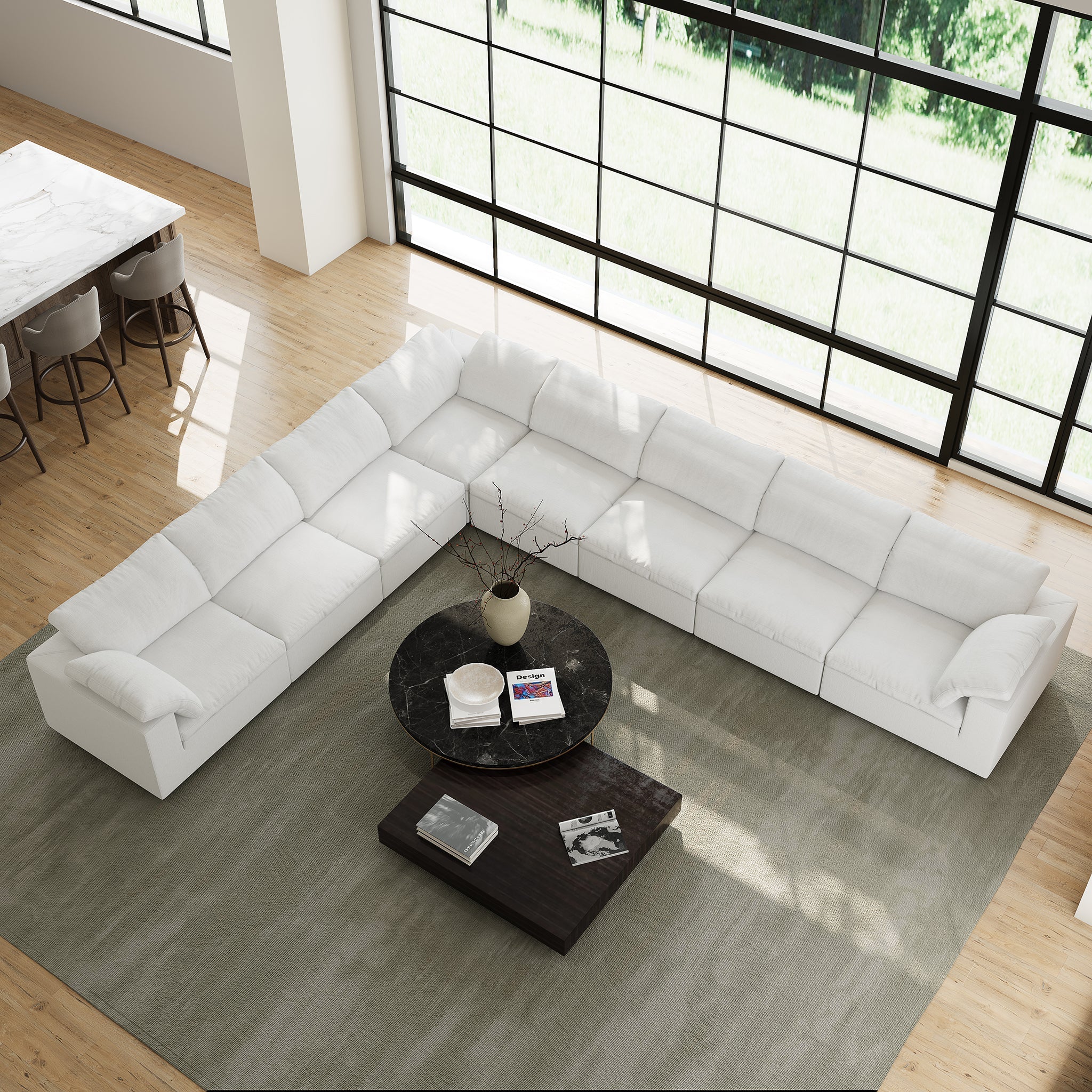 Sectionnel de coin tendre Wabi-Sabi