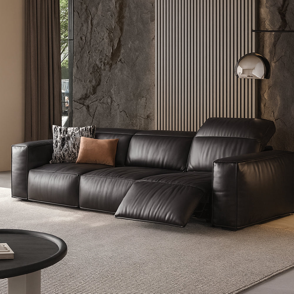 Canapé inclinable électrique Gallant en cuir pleine fleur