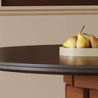 Table à manger ronde en grille