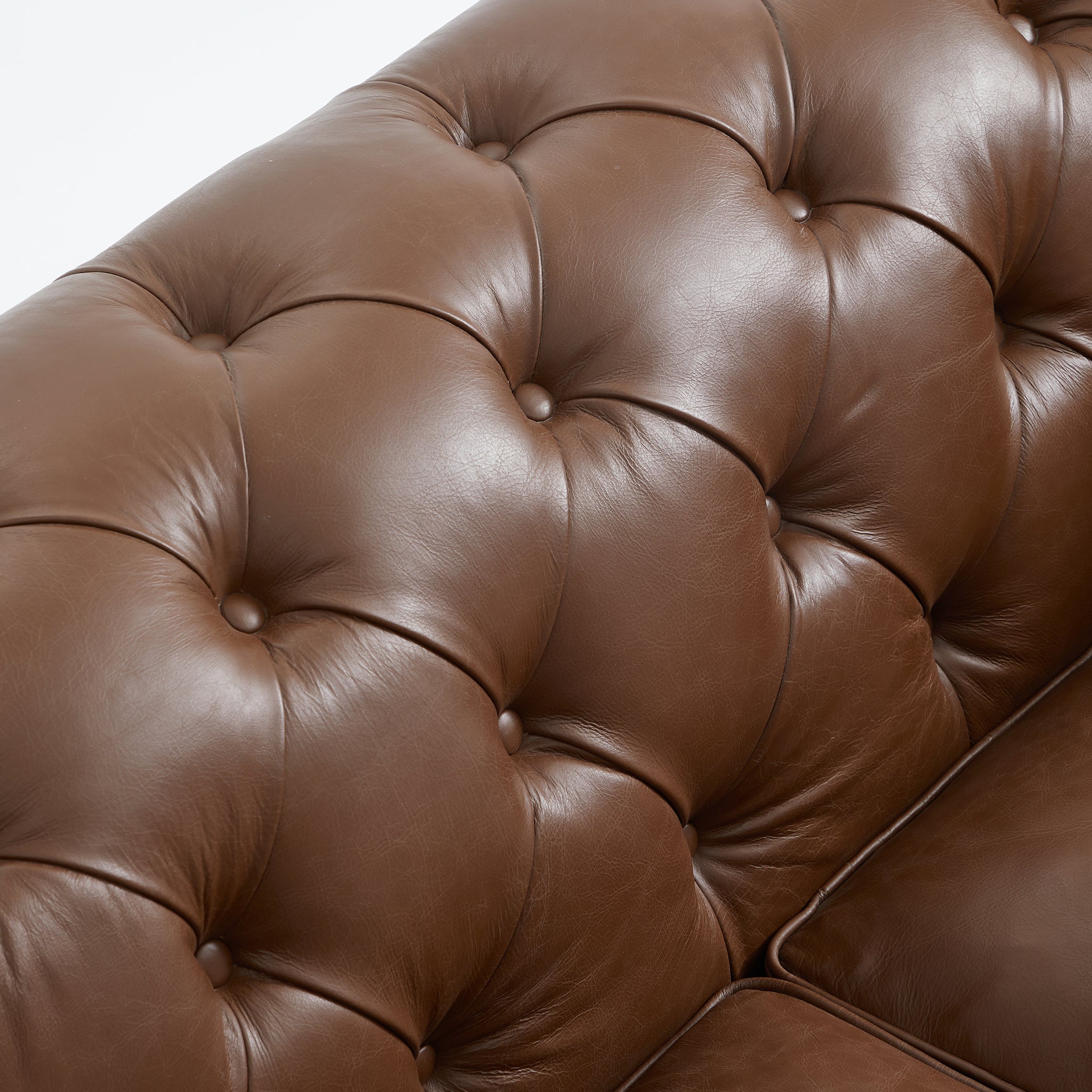 Canapé capitonné Chesterfield Durango en cuir pleine fleur