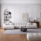 Canapé sectionnel en cuir crème Boba