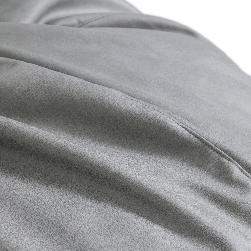 Pouf Litton en cuir gris