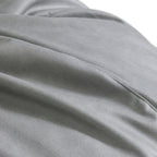 Pouf Litton en cuir gris