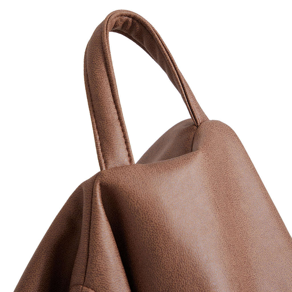 Pouf Litton en cuir gris